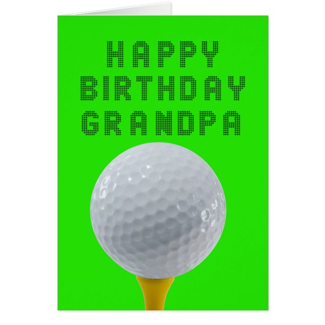 Grandpa Birthday Golf Cards (Front)