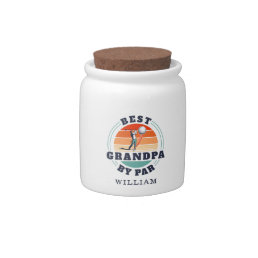 Grandpa Birthday Retro Golfing Novelty Candy Jar