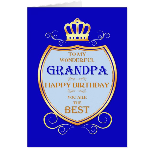 Grandpa Birthday with Shield Cards (Front)