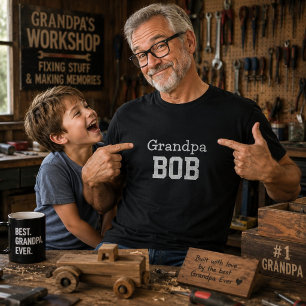 Grandpa Bob Personalized Name Funny Birthday Gift T-Shirt