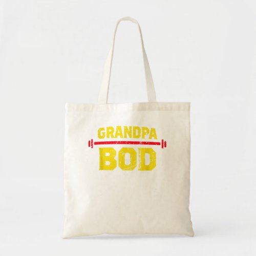 Grandpa Bod Weightlifter Funny Gag Exercise Gym Di Tote Bag
