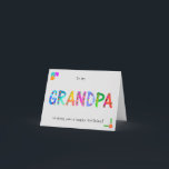 GRANDPA Bold Boho Birthday Folded Card<br><div class="desc">GRANDPA Bold Boho Birthday Card! Happy Birthday Grandpa! I created these GRANDPA letters from a variety of my images, backgrounds, and a variety of geometric shapes and items. It was done to give a whimsical and fun feel to the letters, maybe even a bohemian feel to each individual letter. They...</div>