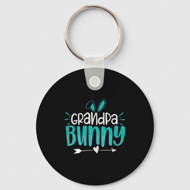 Grandpa Bunny Premium Tri-blend  Keychain (Front)