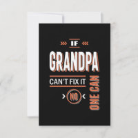 Grandpa Can't Fix It