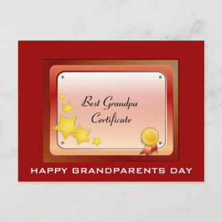 Grandpa_Certificate Postcard (Personalize)