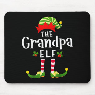 Grandpa Christmas Elf Matching Pajama X-mas Party  Mouse Pad