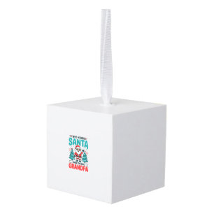 Grandpa Christmas Santa Family Cube Ornament