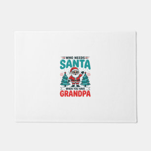 Grandpa Christmas Santa Family Doormat