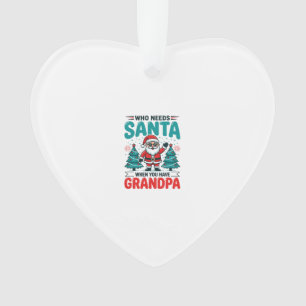 Grandpa Christmas Santa Family Ornament