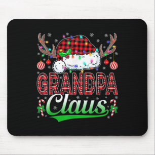Grandpa Claus Christmas Lights Matching Family Xma Mouse Pad