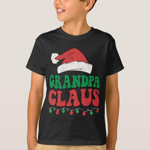 Grandpa Claus Santa Christmas Lights Family Matchi T_Shirt