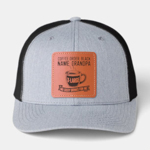 Grandpa Coffee Mug Humor Retirement Gift  Leather Patch Hat