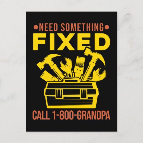 Grandpa Craftsman Mechanic Humor Handyman Postcard