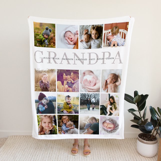 Grandpa Custom Personalized Fleece Blanket (Creator Uploaded)