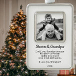 Grandpa Custom Photo Keepsake Gift Framed Ornament<br><div class="desc">This thoughtful Custom Grandpa Christmas ornament can be customized with your photo and message. A great gift for the tree and a lasting memories he will cherish throughout the years.</div>