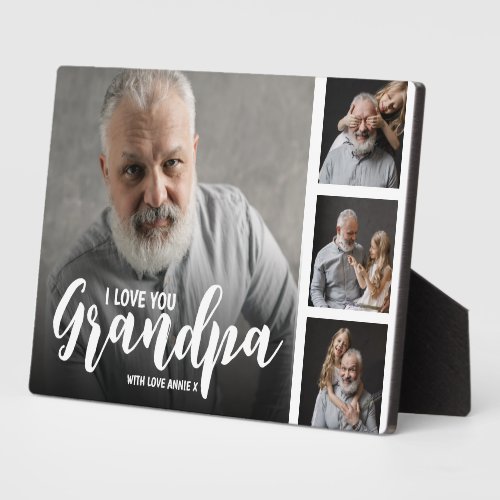 Grandpa Customized Photo Collage Plaque