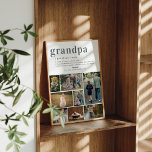 Grandpa Definition | 8 Photo Collage Poster<br><div class="desc">Modern 8 photo collage. Featuring a sweet definition of what a Grandpa is with room for custom message, names and/or year. These are Father’s Day gifts that are perfect for any dad. A gift that he will treasure for a lifetime! Can be customized for any moniker - papa, pépé, grandad,...</div>