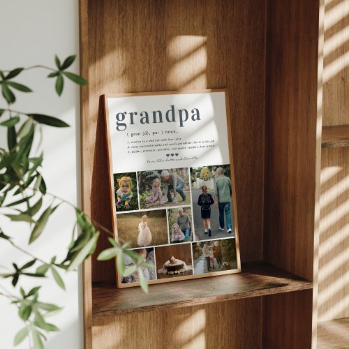 Grandpa Definition  8 Photo Collage Poster
