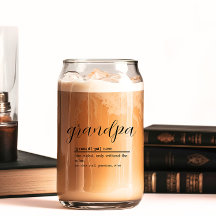 Grandpa Definition Beer Can Glass