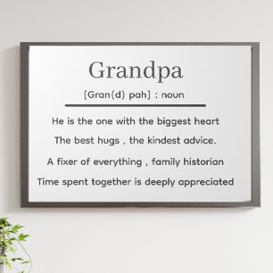 Grandpa definition, grandpa father's day gallery wrap