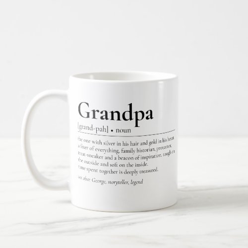 Grandpa Definition Modern Grandfather Grandad Coffee Mug