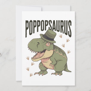 Grandpa Dinosaur Father's Day Poppopsaurus Holiday Card