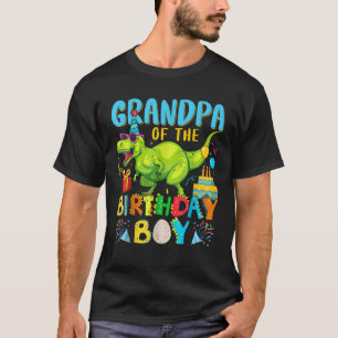 Grandpa Dinosaur RAWR Of The Birthday Boy Family M T-Shirt