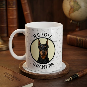 Grandpa Doberman Pinscher Photo Dog Bone Coffee Mug
