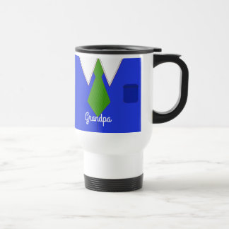 Grandpa Dress Shirt and Tie Travel Mug