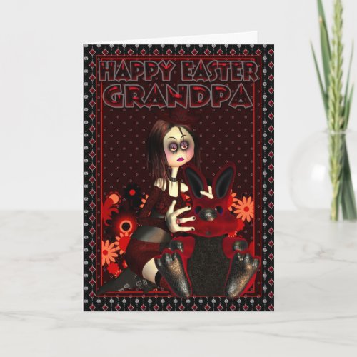 Grandpa Easter Card _ Gothic Rock Chick And Easter