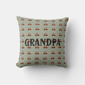 Grandpa Electric Cartoon Car Throw Pillow