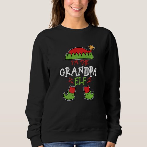 Grandpa Elf Christmas Family Costume Squad Santas  Sweatshirt