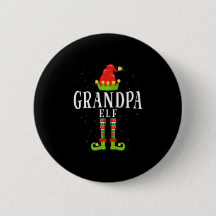 Grandpa elf christmas matching xmas pajama button