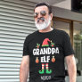Grandpa elf family matching christmas outfit name T-Shirt