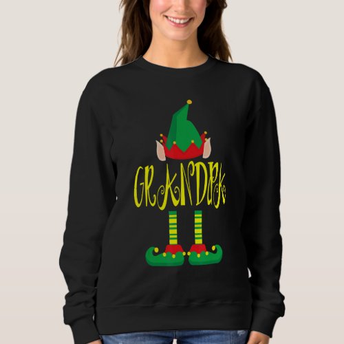 Grandpa ELF Matching Family Funny Christmas Pajama Sweatshirt