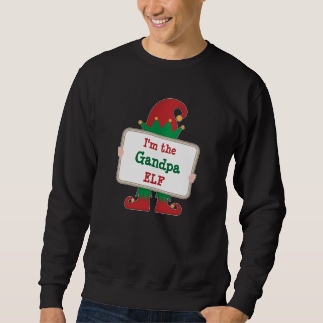 Grandpa Elf | Personalized Christmas Elf T-Shirt Sweatshirt (Front)