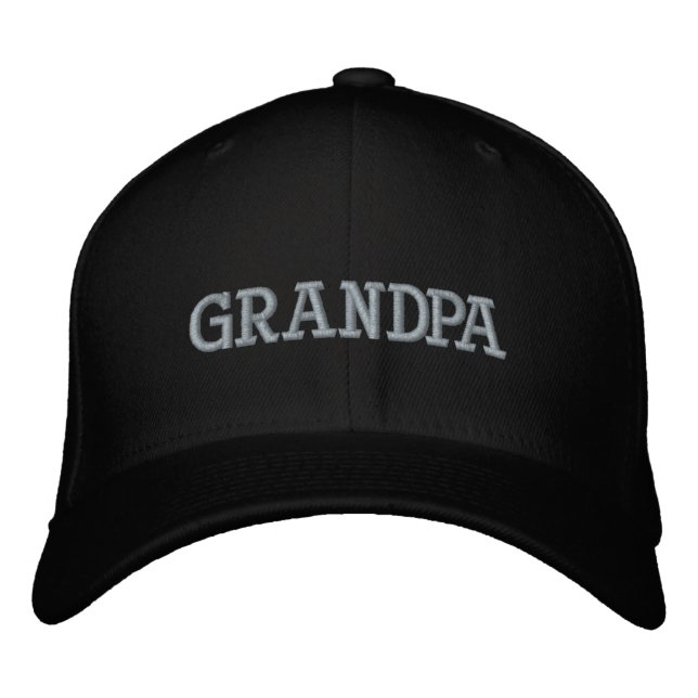 Grandpa Embroidered Baseball Cap (Front)