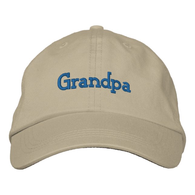 Grandpa Embroidered Baseball Cap (Front)