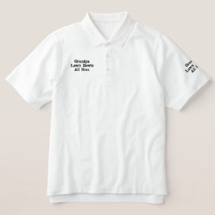 Grandpa Embroidered Lawn Bowls All Star, Polo Shirt