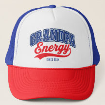 Grandpa Energy Red Blue Retro Since Design