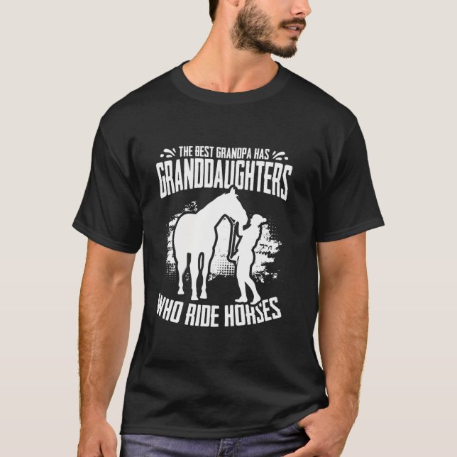 Grandpa Equestrian Granddaughters Horse Riding Gra T-Shirt (Front)