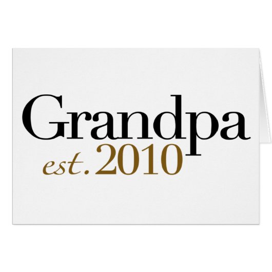 Grandpa Est 2010 Cards (Front Horizontal)