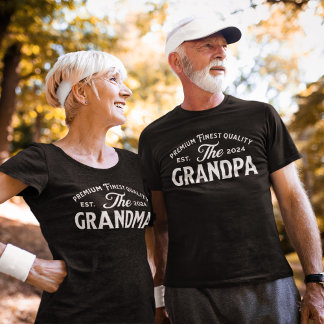 Grandpa est 2024 New Grandfather Gramps T-Shirt