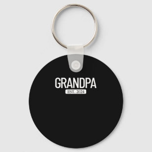 Grandpa Est. 2024 New Grandparent Men's Grandpa Keychain