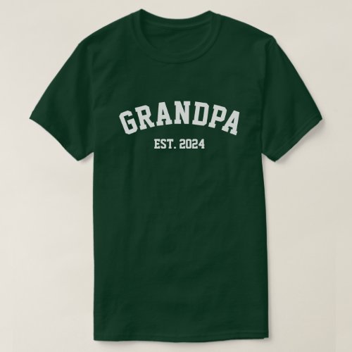 Grandpa Est 2024 Personalized New Grandfather T_Shirt