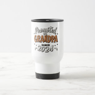 grandpa est 2024, Promoted To Grandpa Est. 2024  Travel Mug