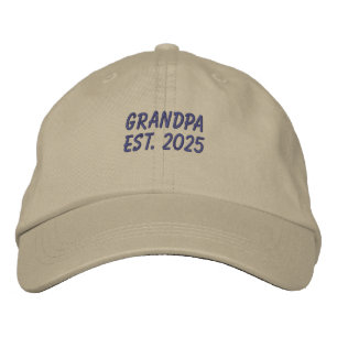 Grandpa Est. 2025 Embroidered Baseball Cap