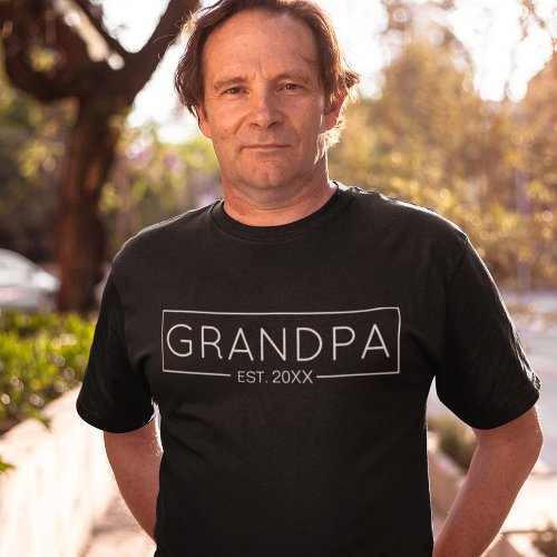Grandpa Est Custom Year T_Shirt