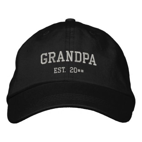 Grandpa Est Embroidered Baseball Cap