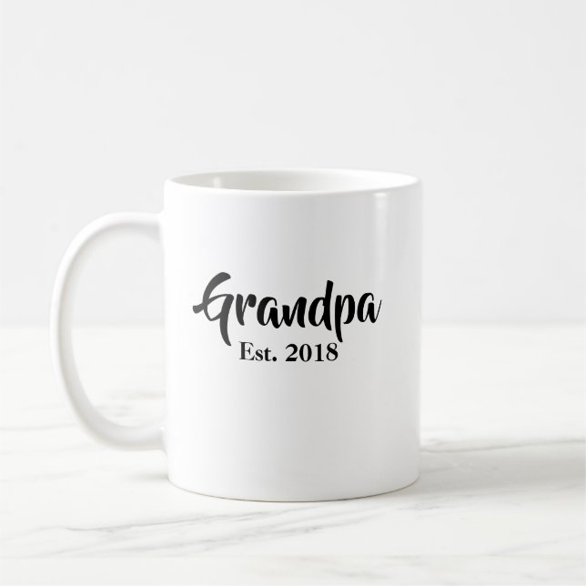 Grandpa Established 2018 Mug (Left)